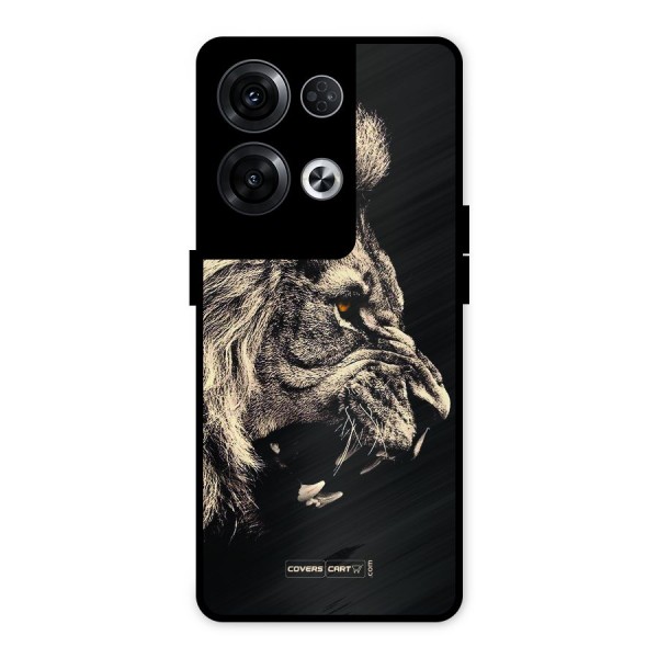 Roaring Lion Metal Back Case for Oppo Reno8 Pro 5G