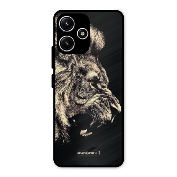 Roaring Lion Metal Back Case for Poco M6 Pro