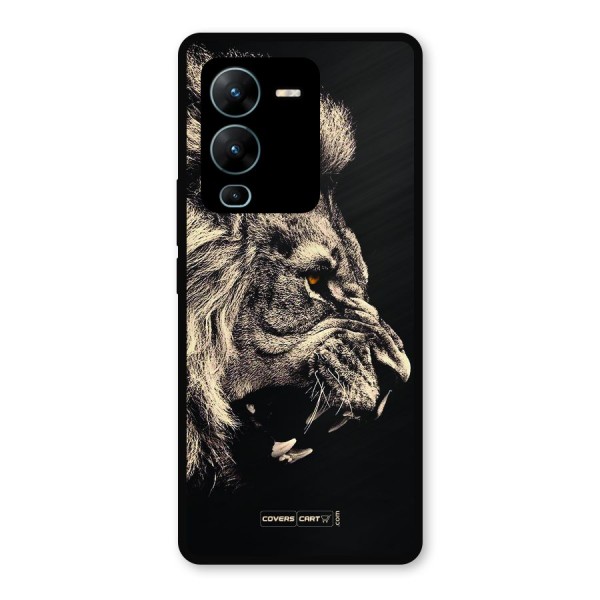 Roaring Lion Metal Back Case for Vivo V25 Pro