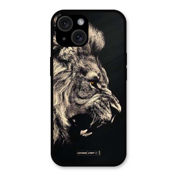 Roaring Lion Metal Back Case for iPhone 15