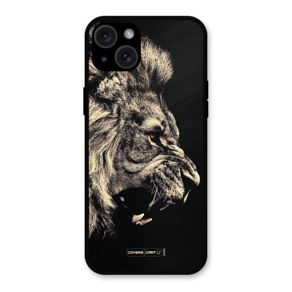 Roaring Lion Metal Back Case for iPhone 15 Plus
