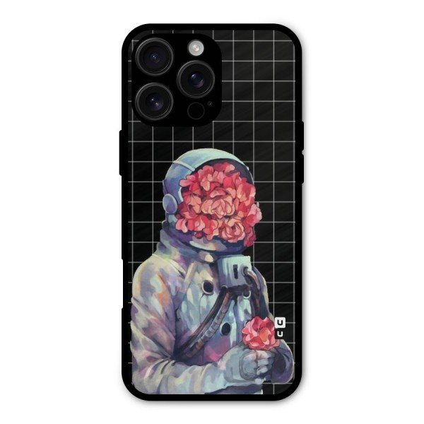 Robot Rose Metal Back Case for iPhone 16 Pro Max
