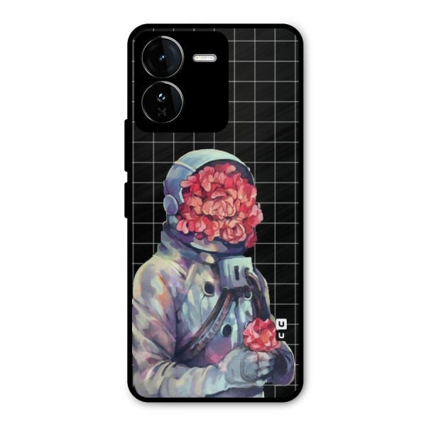 Robot Rose Metal Back Case for iQOO Z9