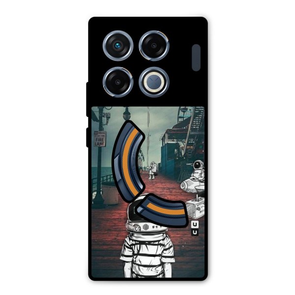 Robotic Design Metal Back Case for Infinix GT 20 Pro