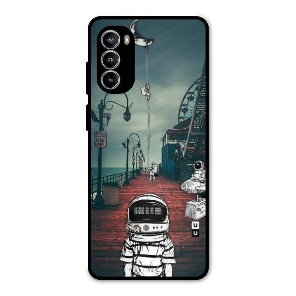 Robotic Design Metal Back Case for Moto G52