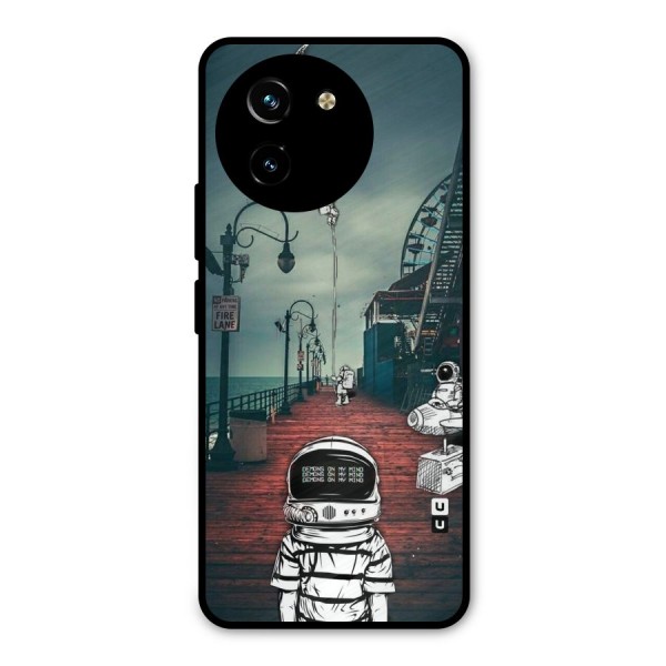 Robotic Design Metal Back Case for Vivo T3x