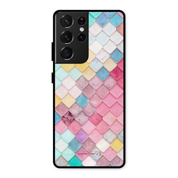 Rocks Pattern Design Metal Back Case for Galaxy S21 Ultra 5G