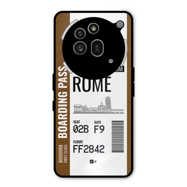 Rome Boarding Pass Metal Back Case for Nothing Phone 3a Pro