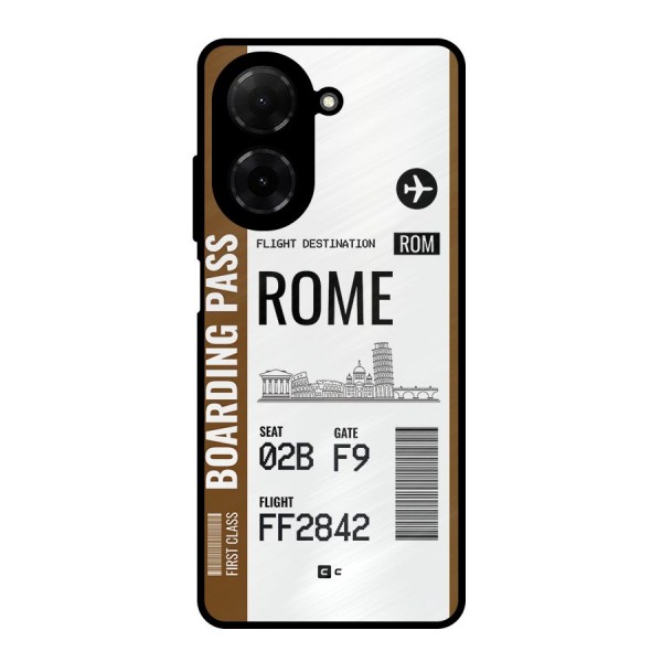 Rome Boarding Pass Metal Back Case for Poco C71