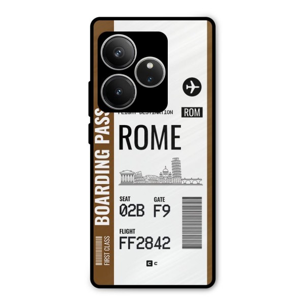 Rome Boarding Pass Metal Back Case for Realme GT 6