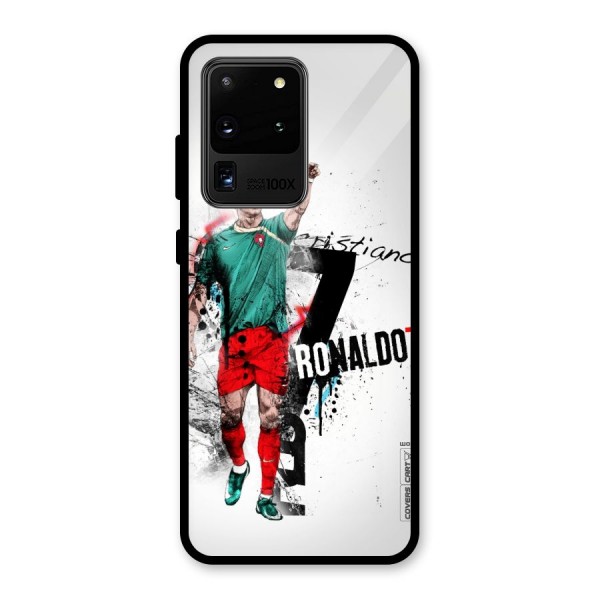Ronaldo In Portugal Jersey Glass Back Case for Galaxy S20 Ultra