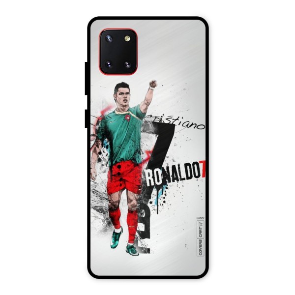 Ronaldo In Portugal Jersey Metal Back Case for Galaxy Note 10 Lite