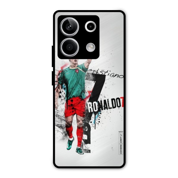 Ronaldo In Portugal Jersey Metal Back Case for Redmi Note 13 5G