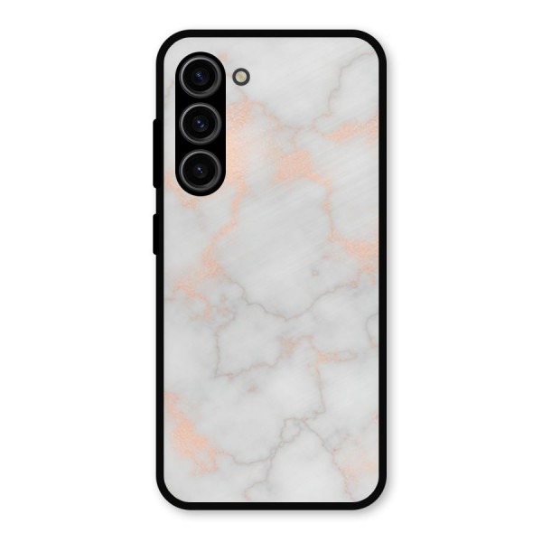 RoseGold Marble Metal Back Case for Galaxy S23