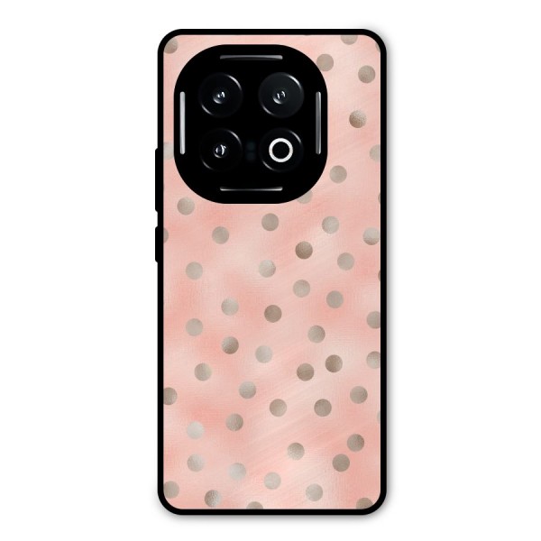 RoseGold Polka Dots Metal Back Case for iQOO 13