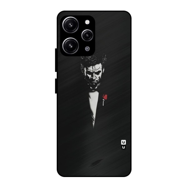 Rose Man Glass Back Case for Redmi 12 4G