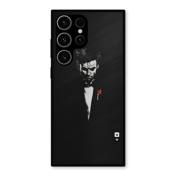 Rose Man Metal Back Case for Galaxy S23 Ultra