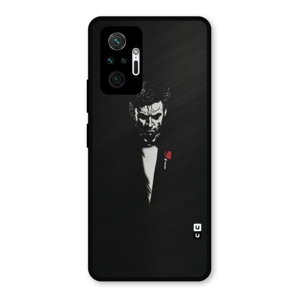 Rose Man Metal Back Case for Redmi Note 10 Pro Max