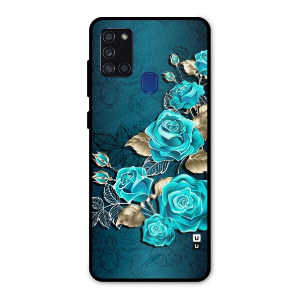 Rose Sheet Metal Back Case for Galaxy A21s