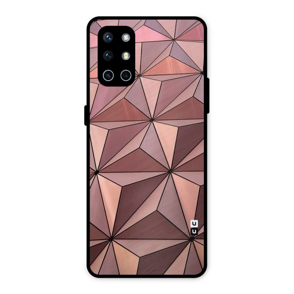 Rosegold Abstract Shapes Metal Back Case for OnePlus 9R