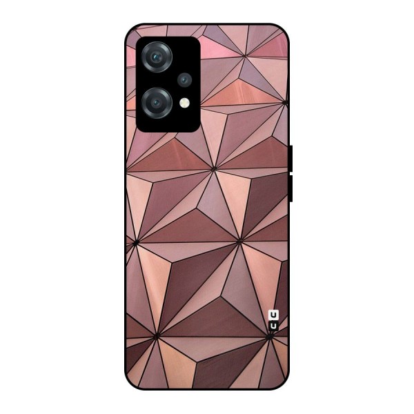 Rosegold Abstract Shapes Metal Back Case for OnePlus Nord CE 2 Lite 5G