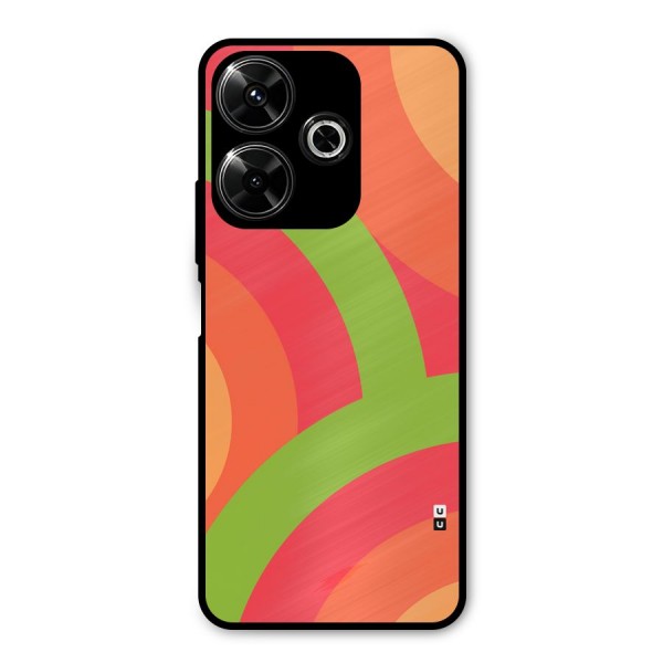 Rounded Shapes Metal Back Case for Poco M6 Plus