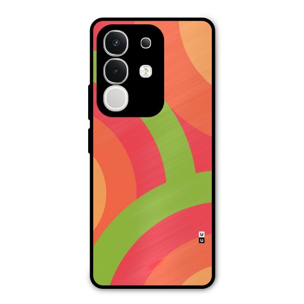 Rounded Shapes Metal Back Case for iQOO Z10x