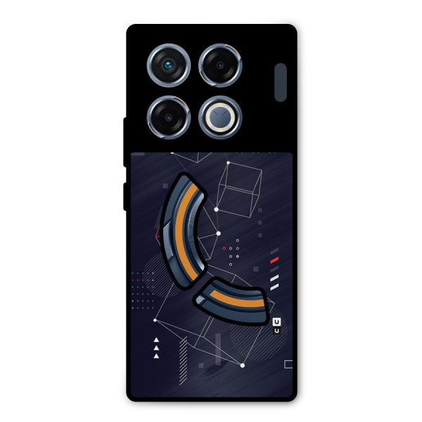 Royal Abstract Shapes Metal Back Case for Infinix GT 20 Pro