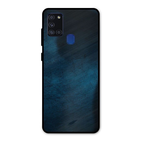 Royal Blue Metal Back Case for Galaxy A21s