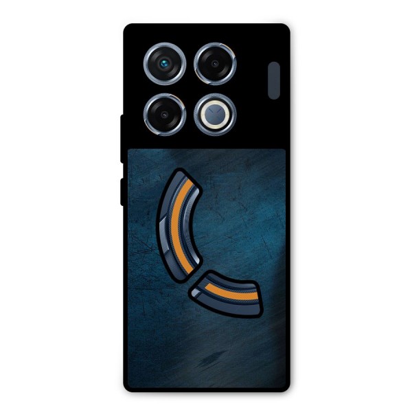 Royal Blue Metal Back Case for Infinix GT 20 Pro