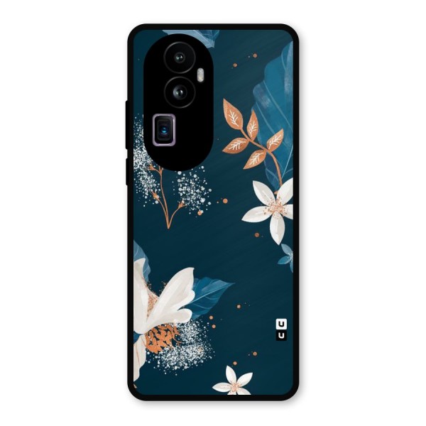 Royal Floral Metal Back Case for Oppo Reno10 Pro Plus