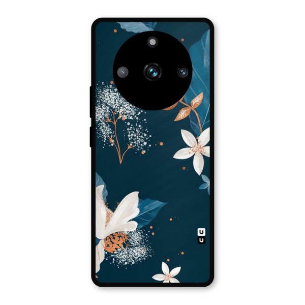 Royal Floral Metal Back Case for Realme 11 Pro