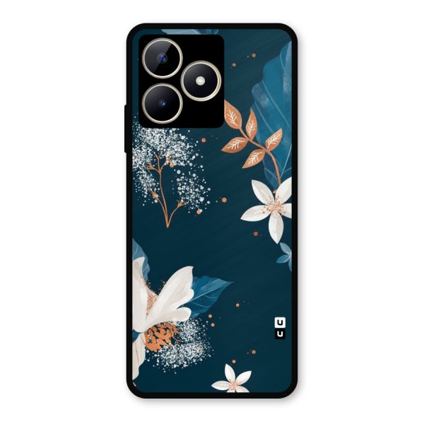 Royal Floral Metal Back Case for Realme C53