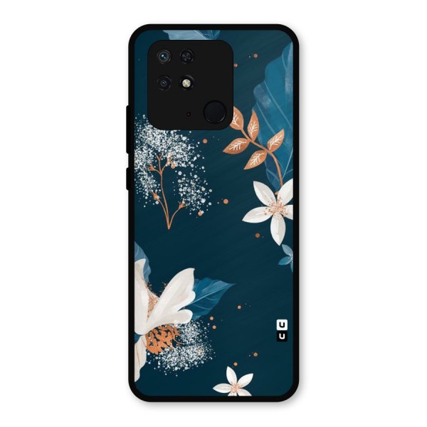 Royal Floral Metal Back Case for Redmi 10 Power