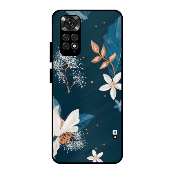 Royal Floral Metal Back Case for Redmi Note 11 Pro