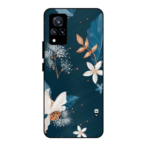 Royal Floral Metal Back Case for Vivo V21 5G