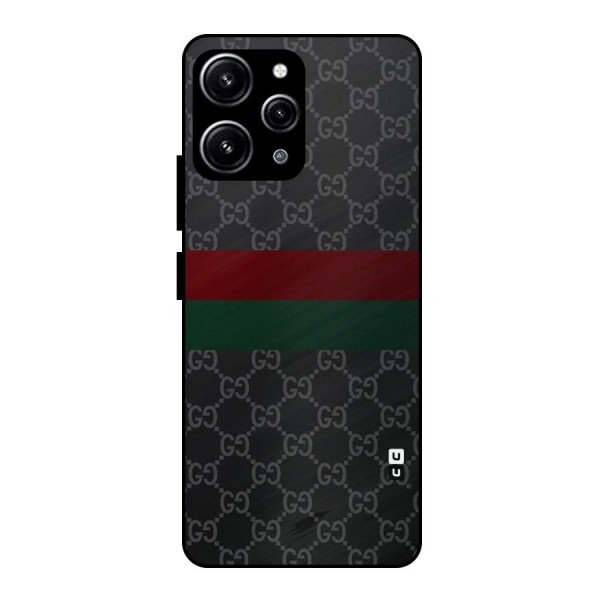 Royal Stripes Design Glass Back Case for Redmi 12 4G