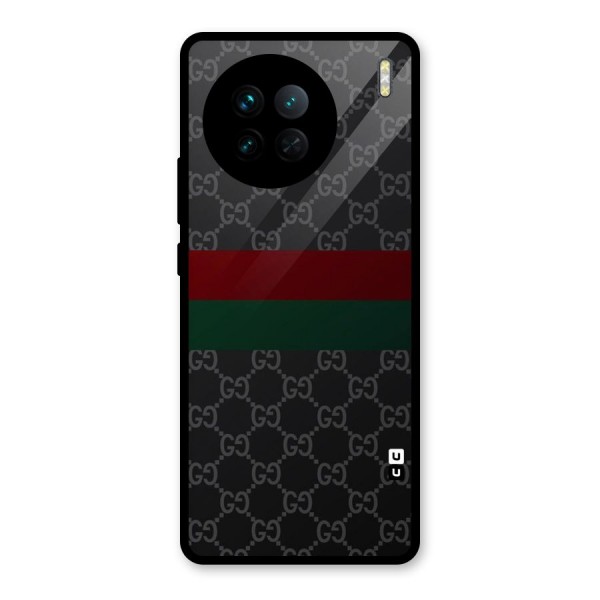 Royal Stripes Design Glass Back Case for Vivo X90