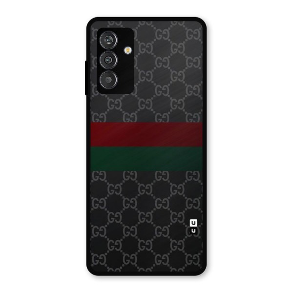 Royal Stripes Design Metal Back Case for Galaxy M14 5G