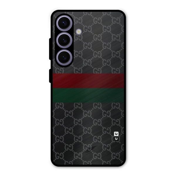 Royal Stripes Design Metal Back Case for Galaxy S24