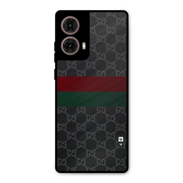 Royal Stripes Design Metal Back Case for Moto G85