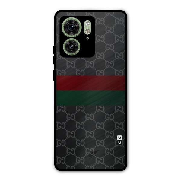 Royal Stripes Design Metal Back Case for Motorola Edge 40 5G