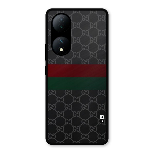 Royal Stripes Design Metal Back Case for Vivo Y100