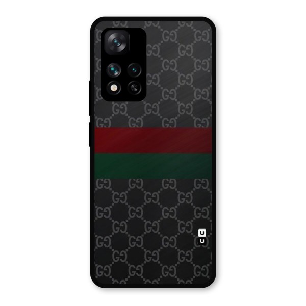 Royal Stripes Design Metal Back Case for Xiaomi 11i Hypercharge 5G