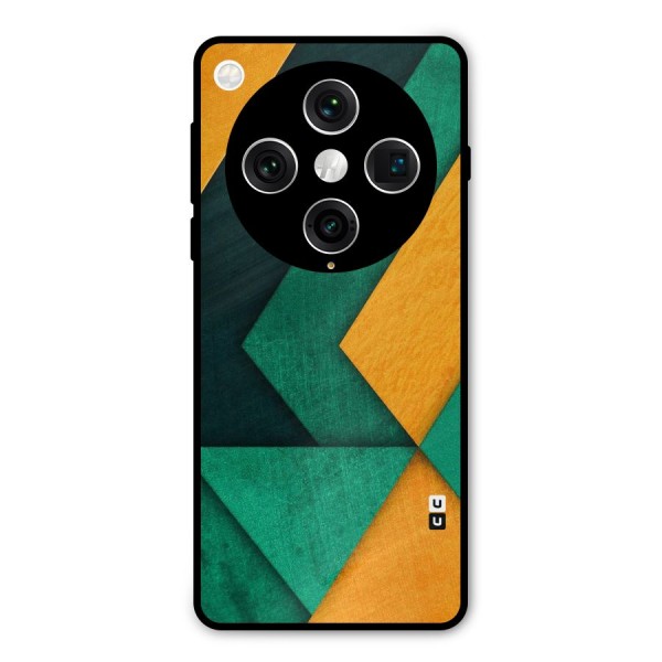 Rugged Abstract Stripes Metal Back Case for Oppo Find X8 Pro