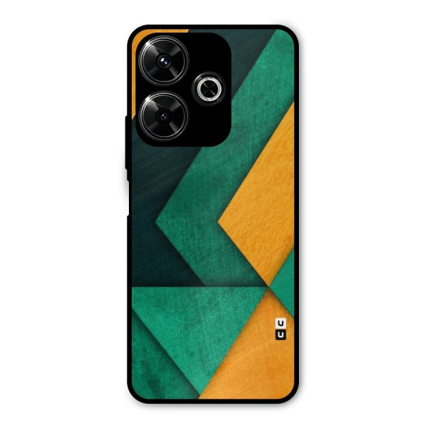 Rugged Abstract Stripes Metal Back Case for Poco M6 Plus