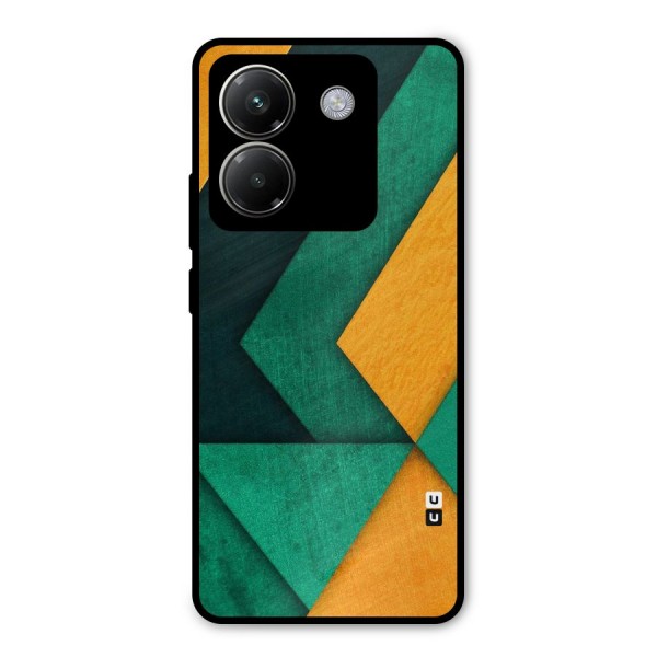 Rugged Abstract Stripes Metal Back Case for Poco M7 Pro 5G