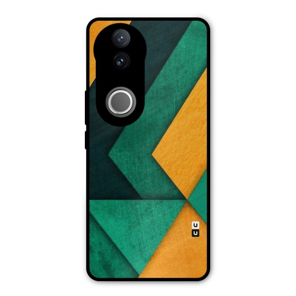 Rugged Abstract Stripes Metal Back Case for Vivo V50e