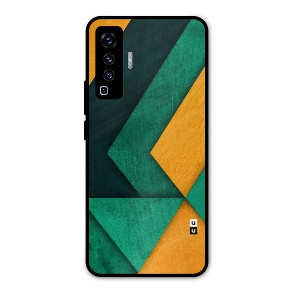 Rugged Abstract Stripes Metal Back Case for Vivo X50