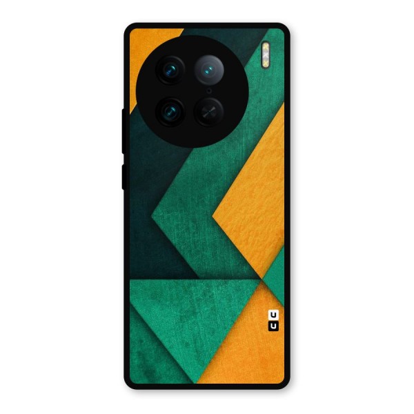 Rugged Abstract Stripes Metal Back Case for Vivo X90 Pro